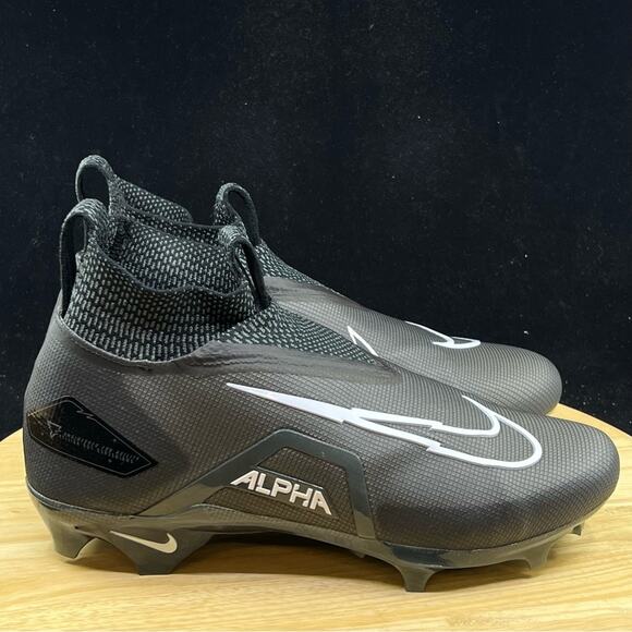 Nike Alpha Menace Elite 3 Black Football Cleats CT6648-010 MEN'S SIZE 13 - Picture 5 of 9